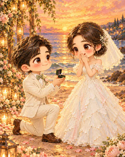 Ảnh cưới trong album, khung thứ nhất
