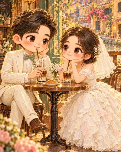 Ảnh cưới trong album, khung thứ năm